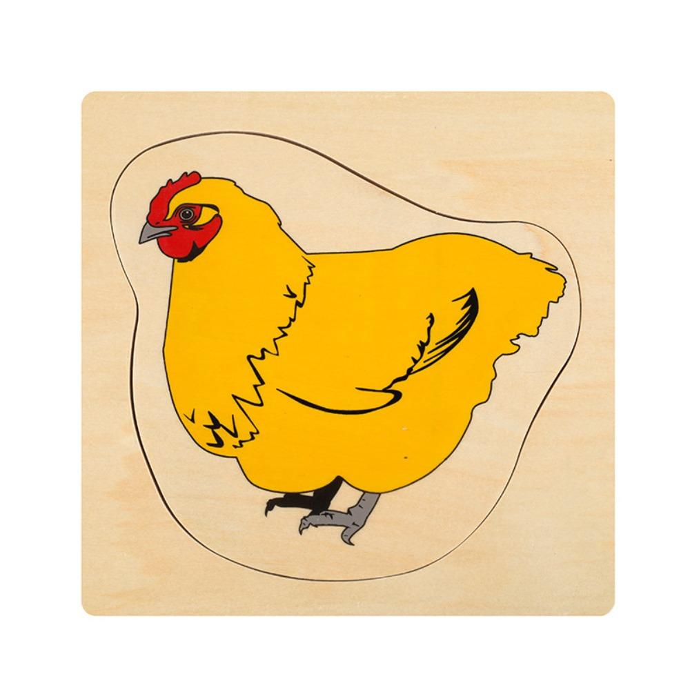 Montessori Multi-Layer Jigsaw Cognitive Growth Puzzles Wooden Toys Kindergarten Kids