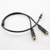 3.5mm Stereo Audio Cable Male To 2 Female Headset Mic Y Splitter Cable Adapter Mobile Phone Adapter Converter Connector