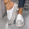 Fashion 2024 New Women Casual Shoes Fashion Rhinestone Crystal Platform Slip-on Women Flats Luxury Comfortable Women Sneakers