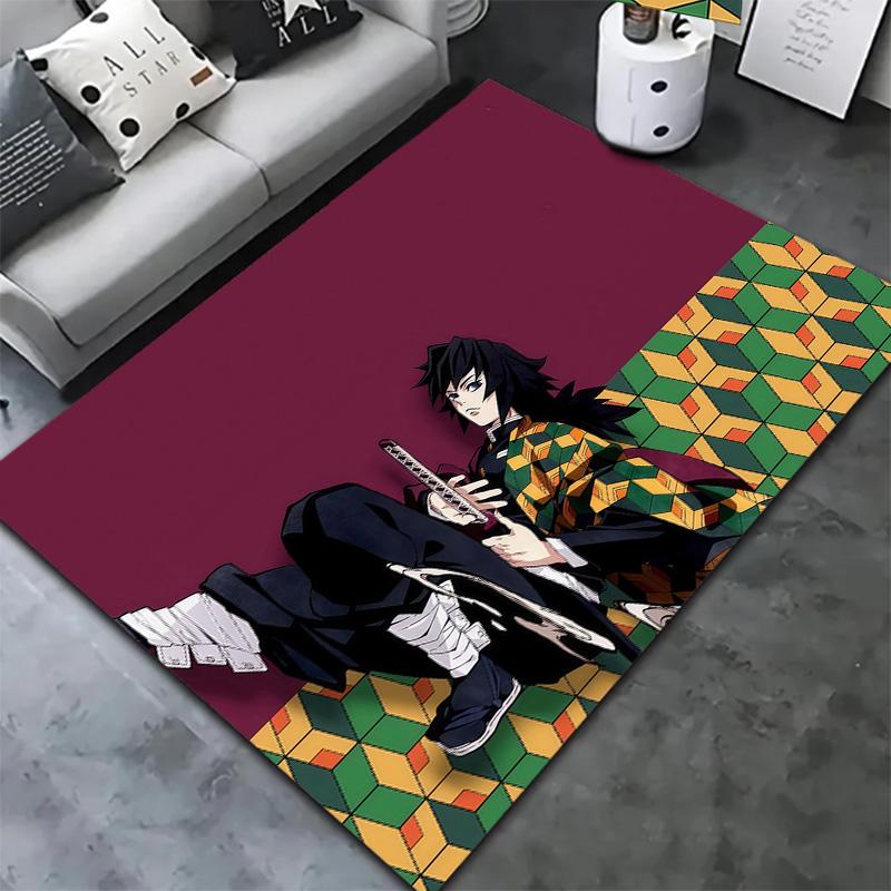 Demon Slayer Carpet Rug For Living Room Bedroom Home Sofa Decoration Kids Play Nonslip Floor Mat