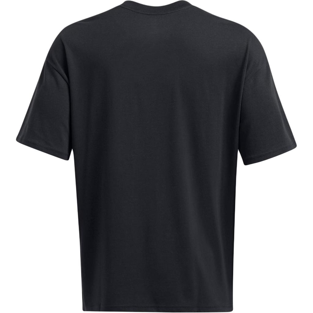 Under Armour Heavyweight Logo Print Loose Fit Crew Neck Short Sleeve T-Shirt Men Tops Black 1387285-001