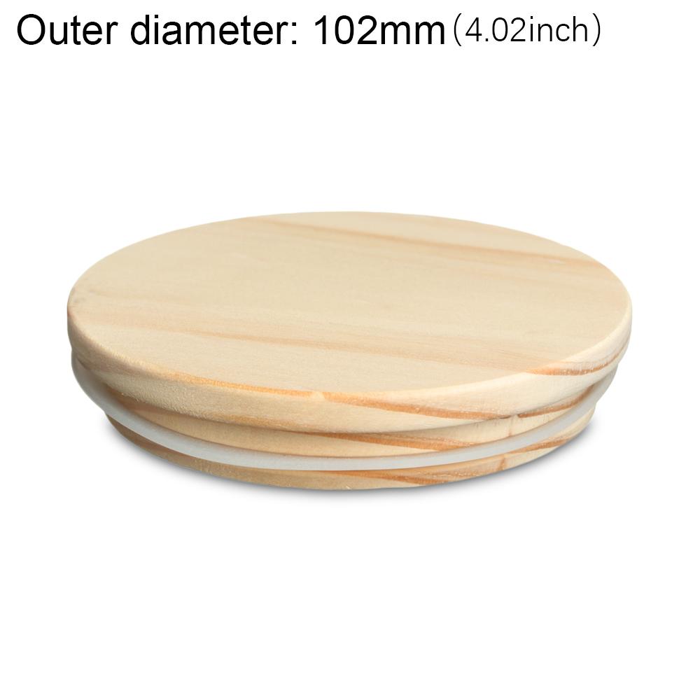 Sizes Compatible Bottle Sealing Caps Mason Jar Lid Wide Mouth Cover Canning Storage Wood Lids
