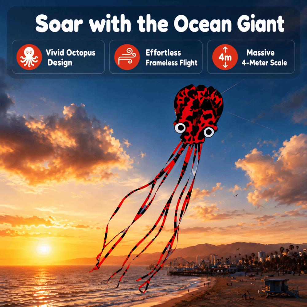 Large Single Line Kite Frameless Soft Animal Kite Durable Outdoor Fun Toy Beach