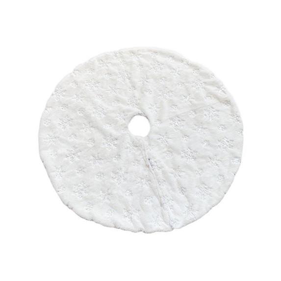 Home Christmas Tree Skirt Foot Carpet Snowflak Decoration Festival Party Cover Tree Skirt Round