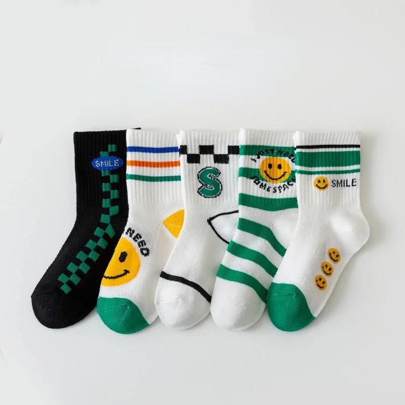 5 Pairs New Solid Color Baby Boys Girls Knee High Long Socks Winter School Uniform Socks Cotton Breathable Soft Kids Sock