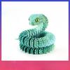 New Year Gift 3D Simulation Snake Desktop Ornament Flexible Decompression Toy Stress Relief Surprise for Kids Home Crafts