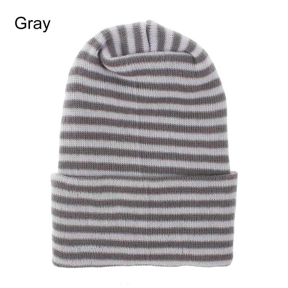 Cotton Nursery Cap Infant Striped Fetal Hat Newborn Hospital Cap Beanie Hat Baby Boy Girl Hat
