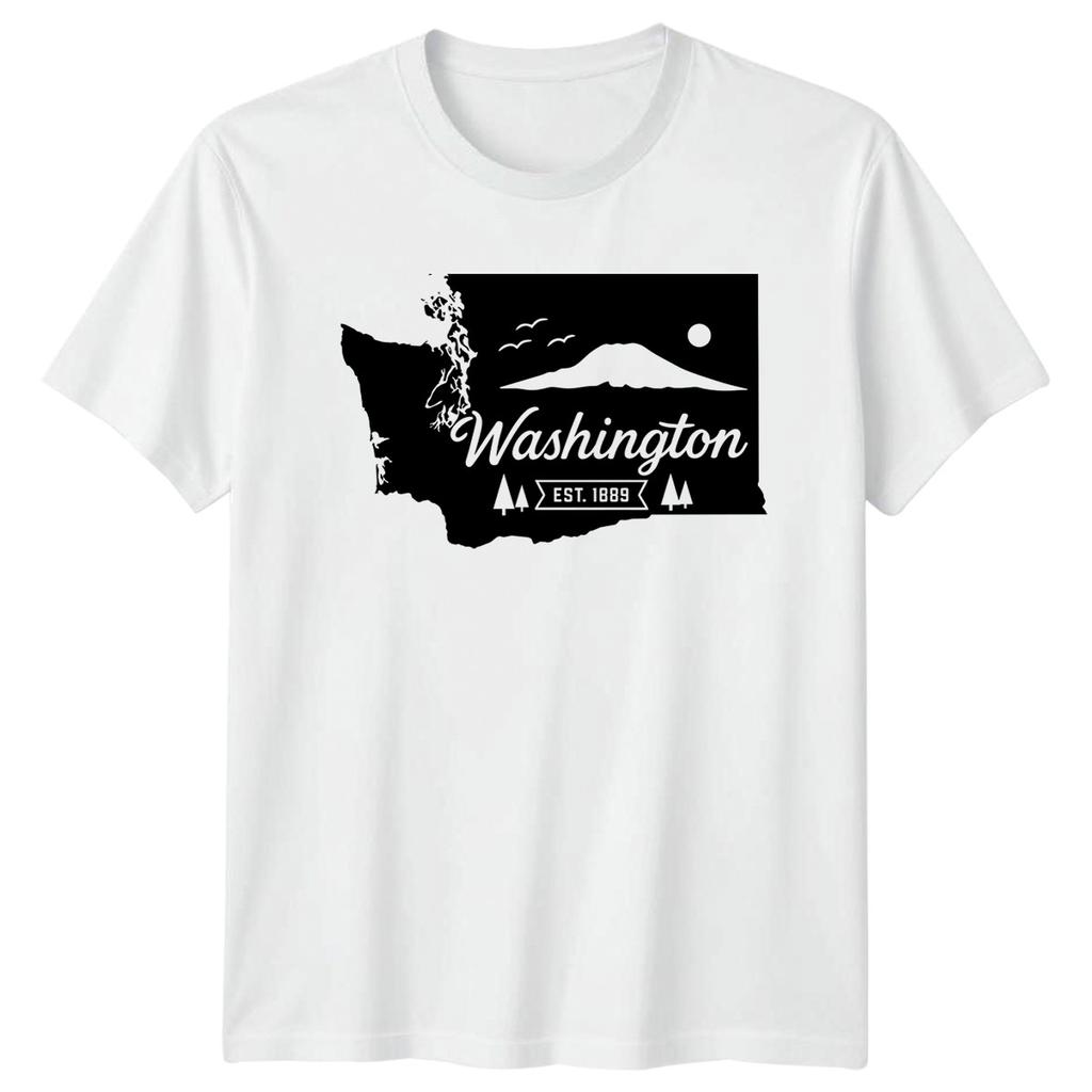 Washington EST 1889 US States Unisexs TShirt Unisexs Tee Graphic Unisex Top