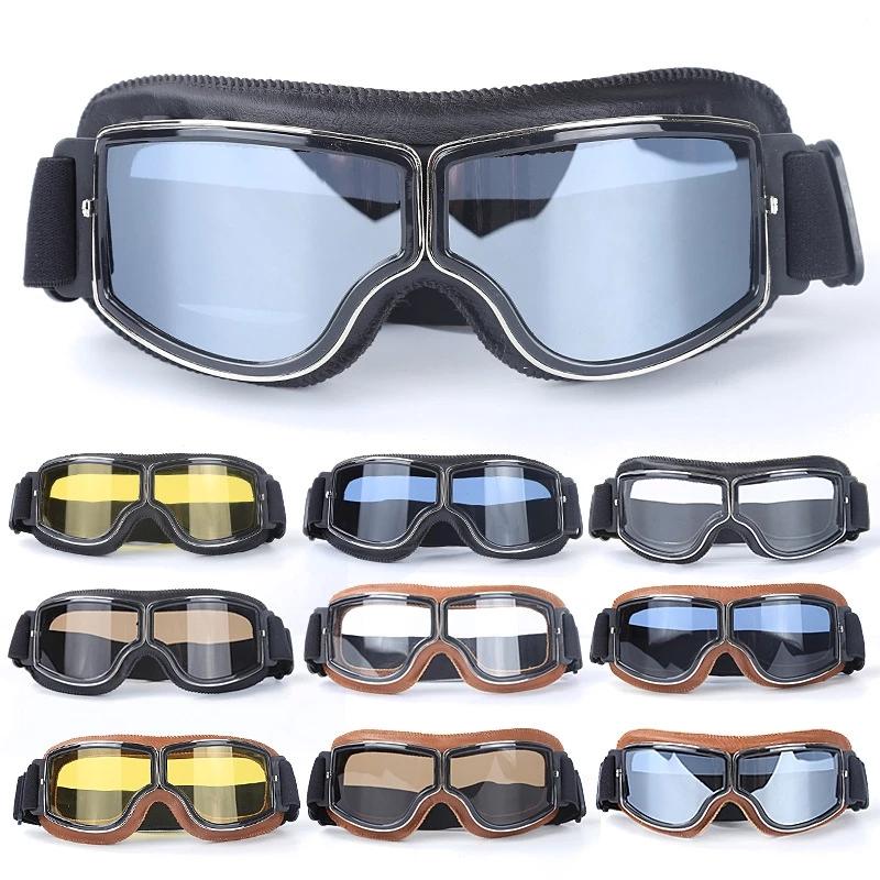 Customizable Clear Motorcycle Helmets Glasses UV Riding Goggles with PC Frame Eyewear for Motorcycling