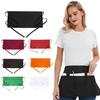 Summer Solid Color Short Half Waist Apron Pockets Lace-up Barbecue Kitchen Cafe Flower Shop Waitress Workwear Apron