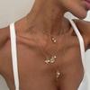 Salircon 4Pc/Set Boho seahorse Sea Turtle Pendant Necklace Women 2026 New Summer Conch Imitation Pearl Charms Chain Jewelry