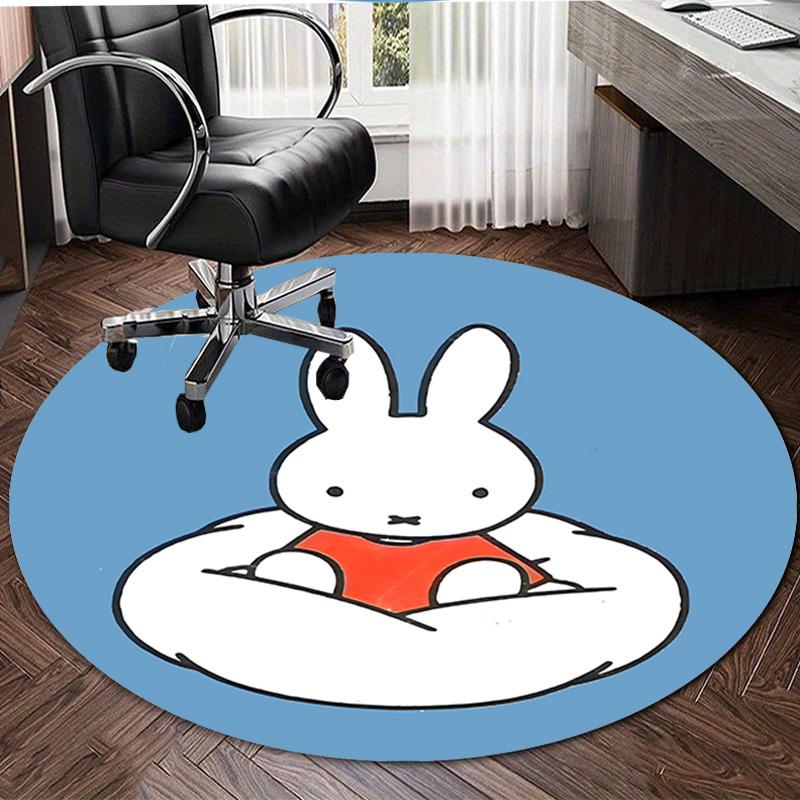 1pc Miffy4 Design Printed Area Round Carpet for Bedroom Living Room Home Decor Rugs Mat Non Slip Mat Rug for Bedside