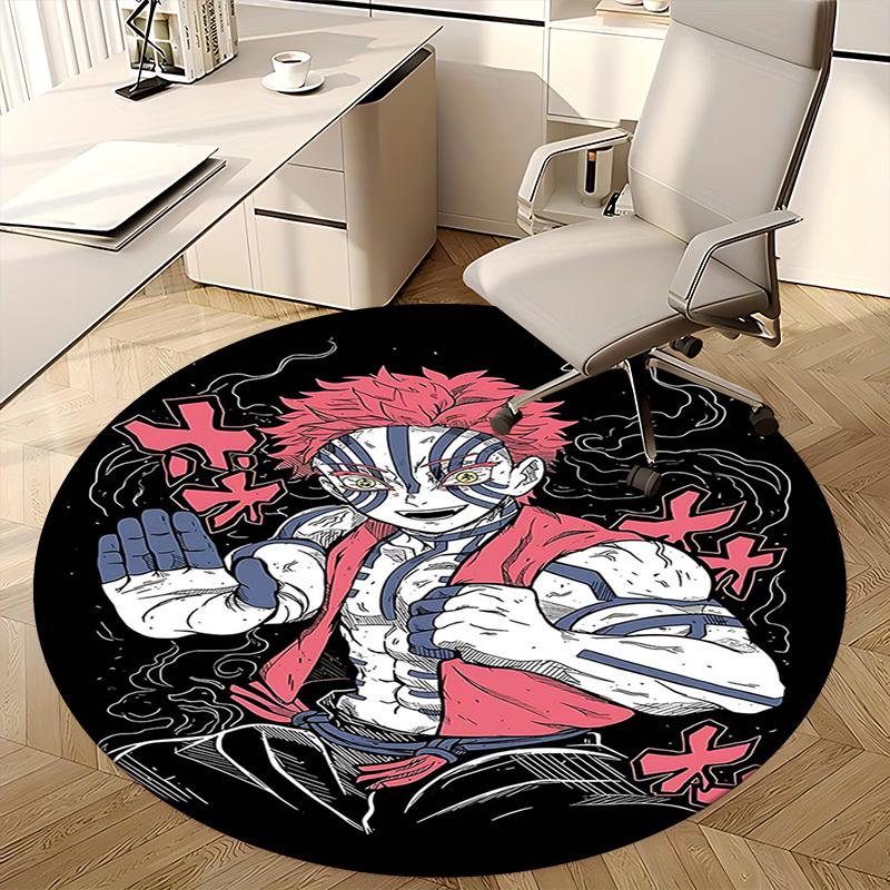 1 шт. Круглый ковер My Hero Academia Deku - Коврик для стула с дизайном из аниме-мультфильма для офиса, домашнего декора, гостиной