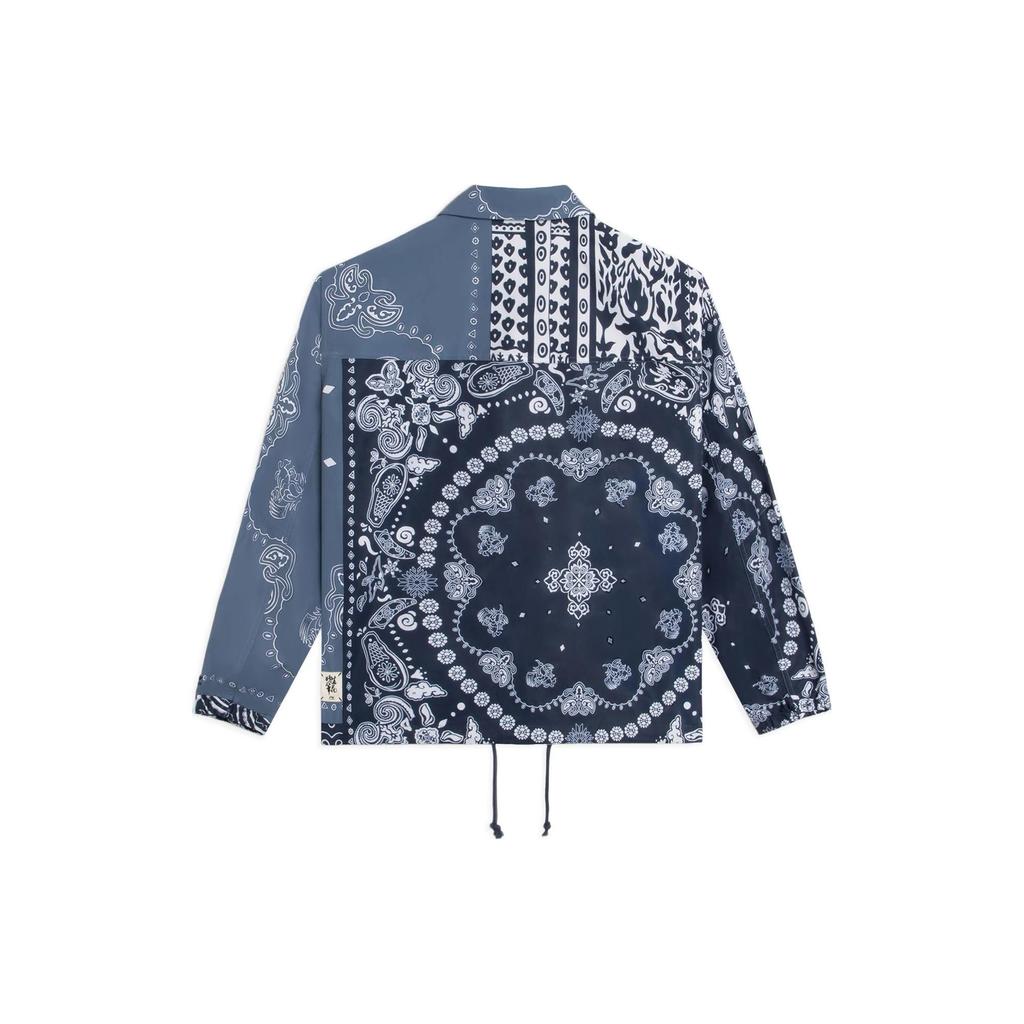 Li-Ning Модная спортивная серия, однобортный пиджак с откидным воротником и цветком кешью, куртка унисекс, индиго AFDS775-5