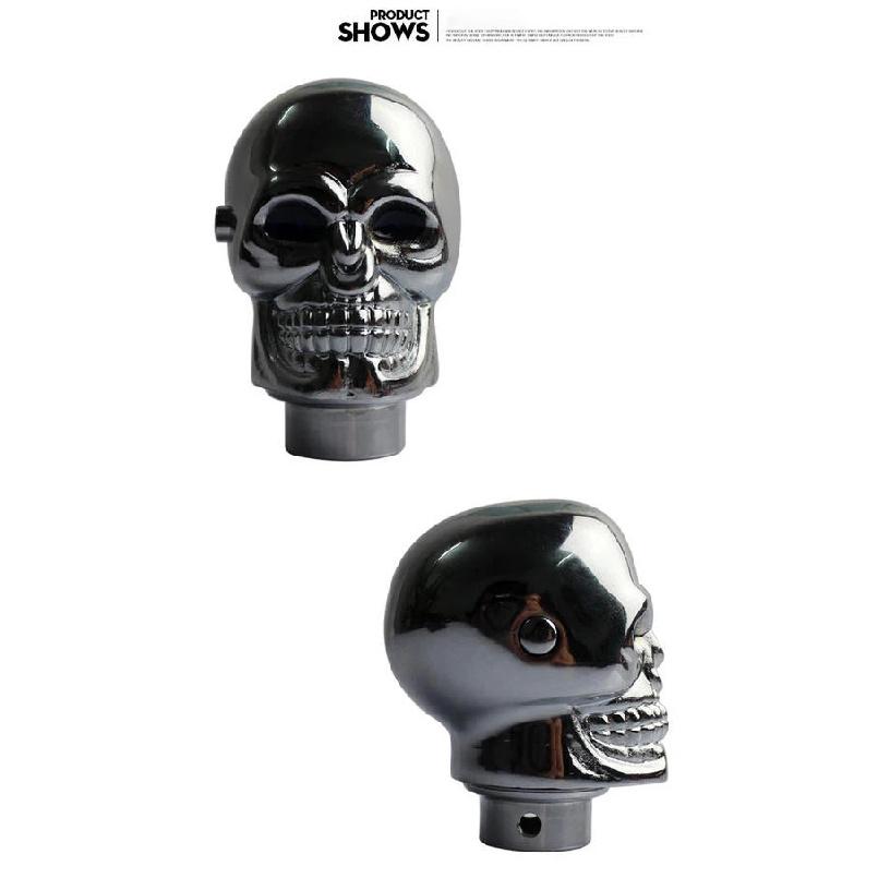 Universal Skull Head Gear Lever Gear Shifts Knob Skeleton Shape Gear Shift Knob Manual Transmission LED Light Gear Shifts Knob