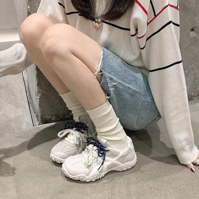 Толстая подошва женская мягкая подошва внутренняя высота увеличение универсальная спортивная и повседневная женская