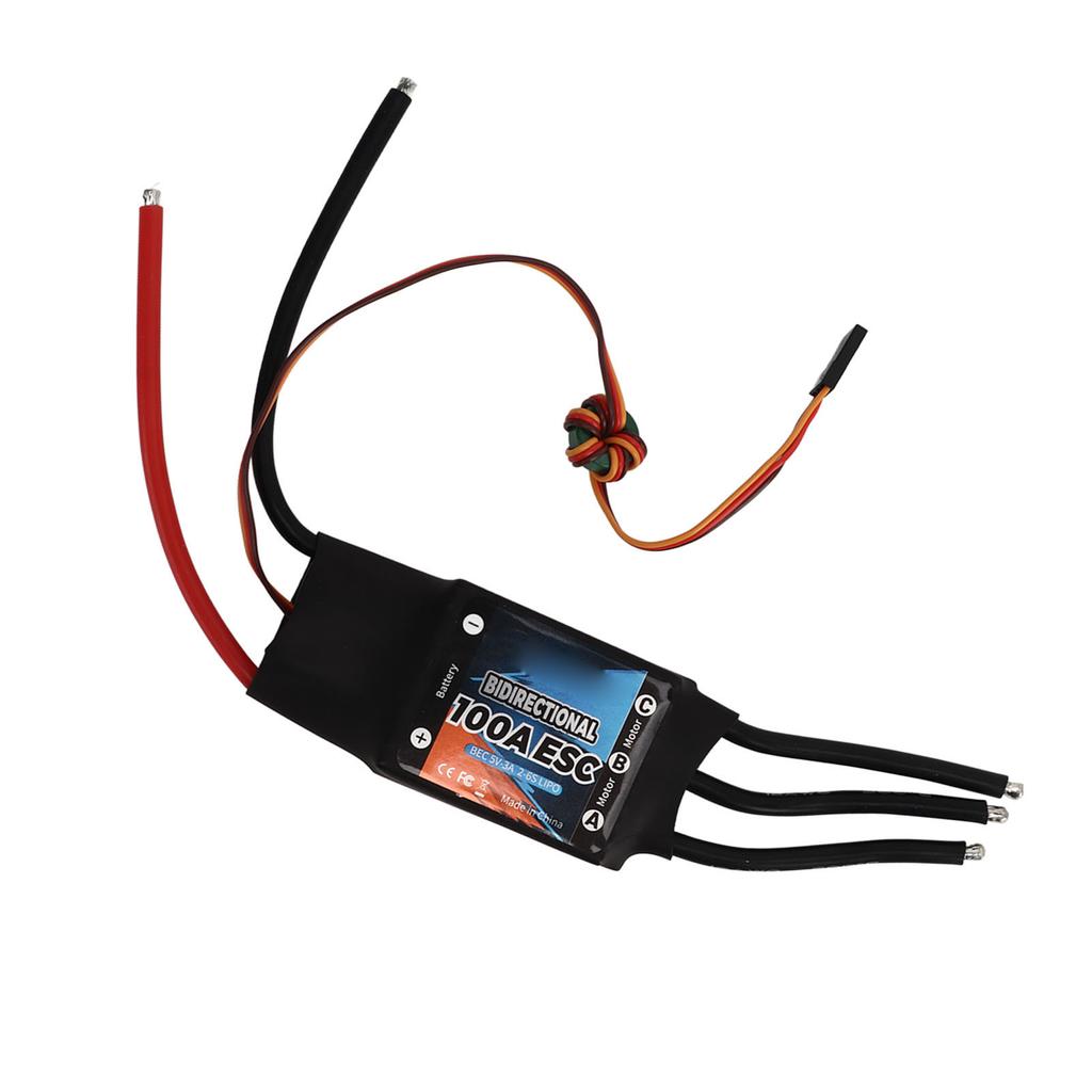 GTSKYTENRC Brushless ESC Bidirectional 100A 2?6S BEC 3A 5V Electric Speed Controller for RC Car