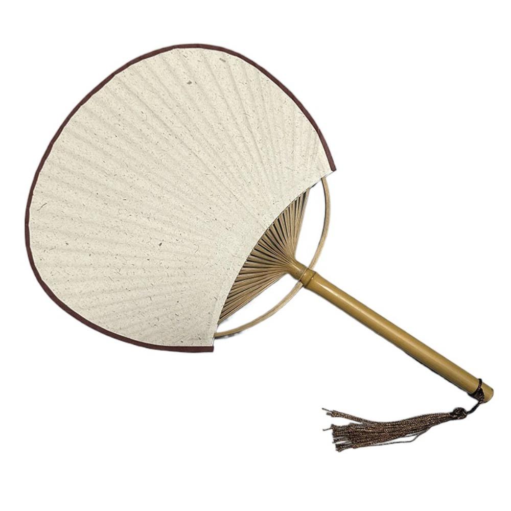 Бумажный пустой веер, винтажный китайский веер, классический расписанный вручную веер с каллиграфией