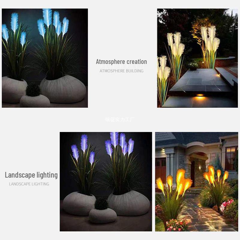 LED Solar Reed Garden Light for Outdoor Decor