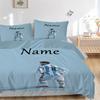 Custom Name World Champion Bedding 3 Piece Set HD Print Duvet Cover Pillowcases for Teens Adult Bedroom Decoration