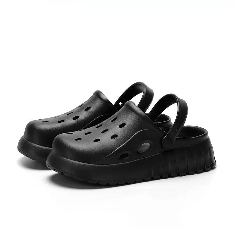 Женские белые сандалии на платформе с перфорацией Новые летние садовые туфли из ЭВА для женщин Удобные нескользящие пляжные шлепанцы Клоги