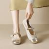 Weiwei Girl 397-1 French Flat-soled Single Shoes Women's Spring and Summer One-word Mary Jane Shoes Shallow Mouth Soft-soled Egg Roll Shoes