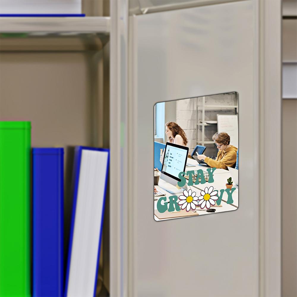 Прочное магнитное зеркало для шкафчика для школы, офиса, шкафчика в ванной комнате, холодильника, акриловое зеркало для макияжа, подарок для девочек-подростков