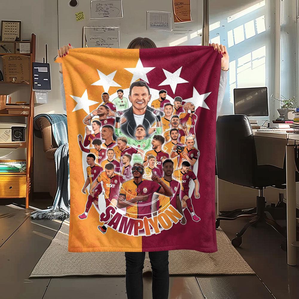 Фланелевое одеяло с принтом игроков Galatasaray SK, мягкий плед для спальни, дивана, стирающийся, сувенир для фаната, отличный подарок.