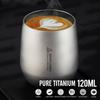 120ml Ultralight Titanium Double Wall Insulated Water Cup Tea Cup Mug for Outdoor Camping Hiking