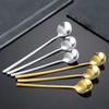 1Pcs Large Stainless Steel Spoon Long Handle Spoons Kitchen Cutlery Rice Dumpling Porridge Soup Scoops Restaurant Tableware