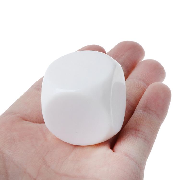 10Pcs Kids Educational Toy Board Game Dices Set White Dices Mathematical Tool 6 Sided Dices Acrylic Round Corner Dices