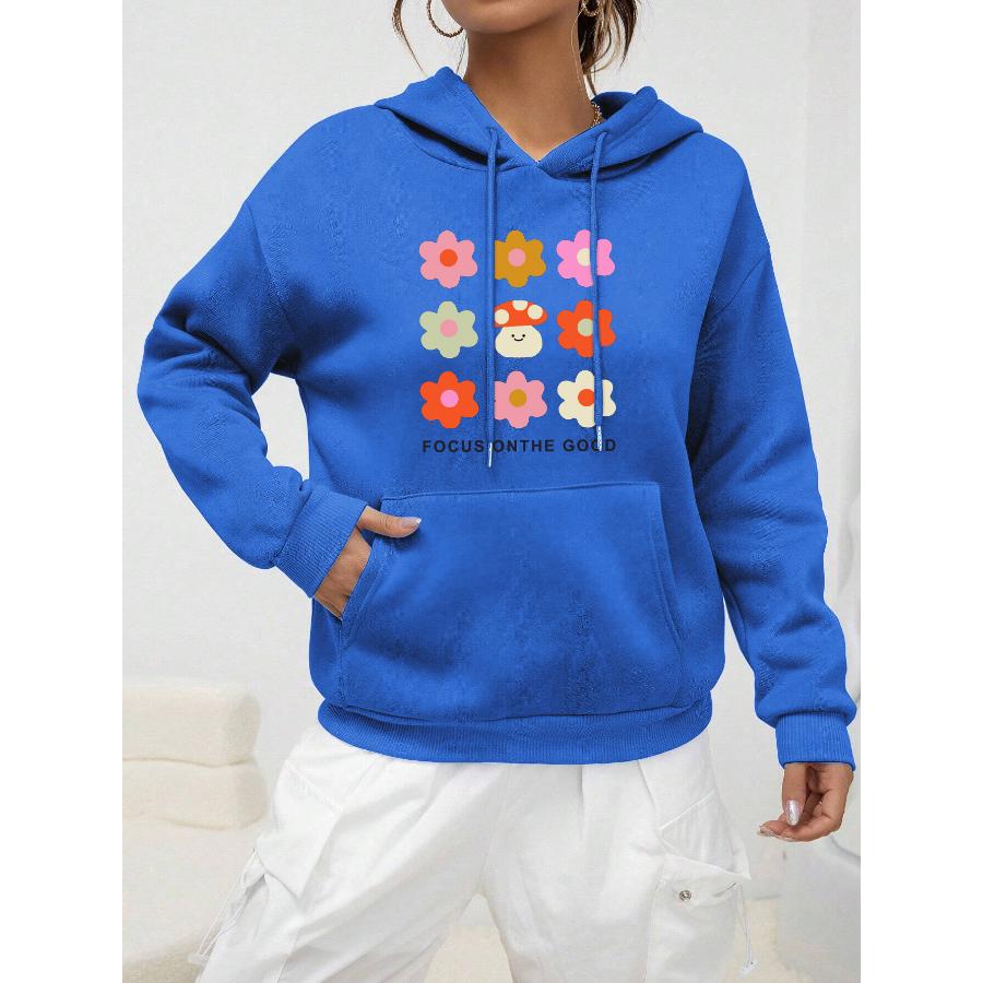 Focus On The Mushroom Aesthetic Print Hoody Creative Fashion Hoodie Casual New Sweatshirt Fleece Comfortable Female Clothing