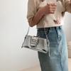 Fashion Women Handbag PU Leather Shoulder Bags Female Casual Solid Color Messenger Bag for Women Luxury Silver Underarm Bag