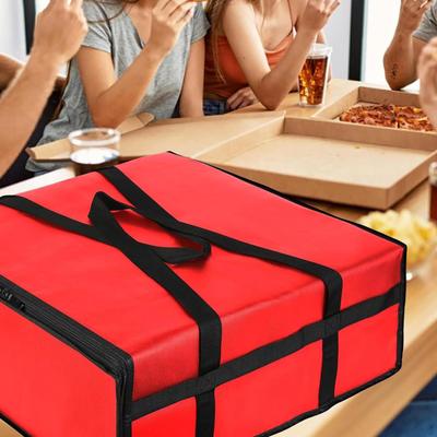 Изолированная сумка для пиццы, коробка для продуктов, легкая, для общественного питания, с двумя молниями