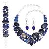 Комплект украшений из драгоценных камней соданит-лазурит-лазурит 16-18''