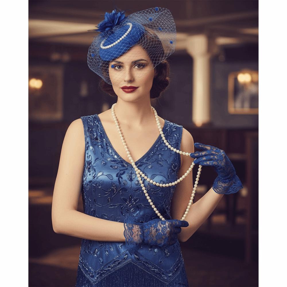 Pearl Vintage Fascinator Hat Exquisite Masquerade Hair Band Retro Bride Headdress Photography