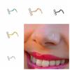 Geometric Zircon Nose Screw Studs Opal Nostril  Trendy   Women