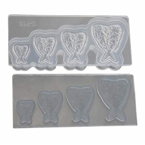 Kamejima Shoten Soft Mold, 3D Horse Mackerel Fried, Silicone Hobby Tool, C-713