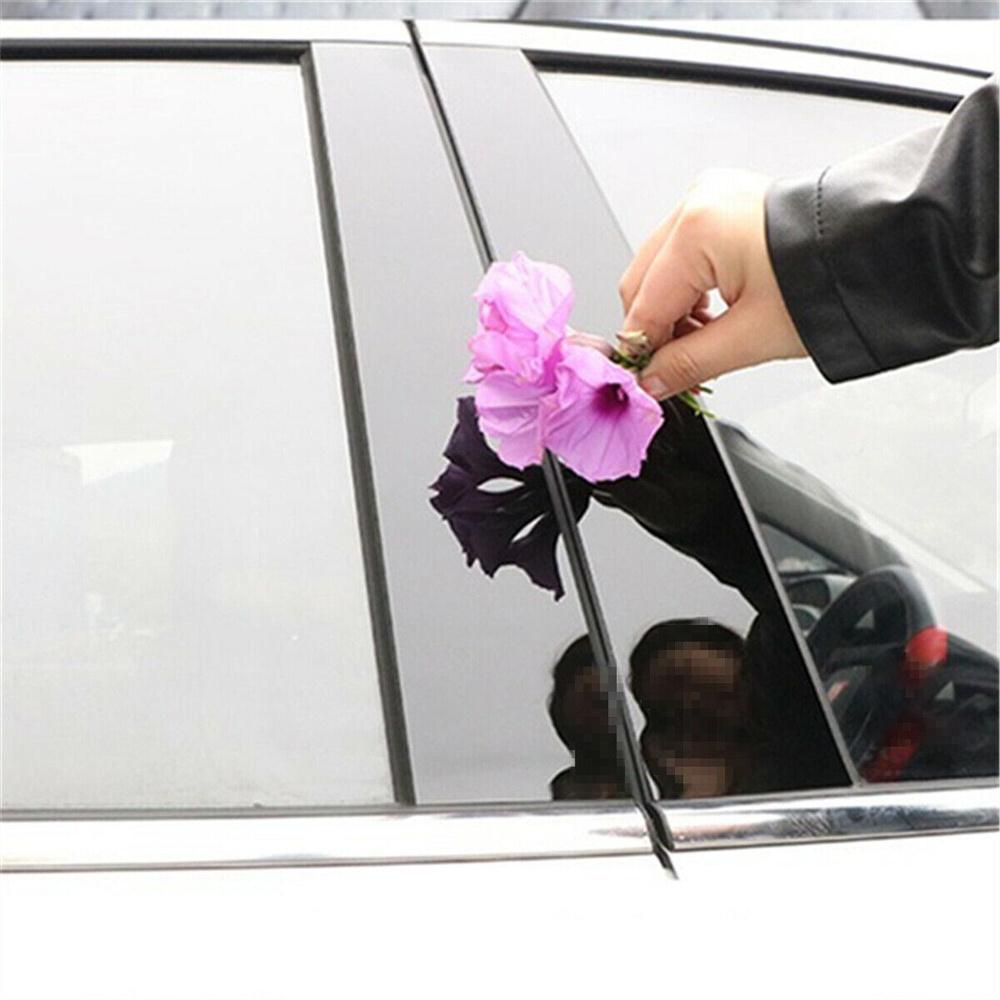 6x Глянцевые черные накладки на стойки дверей для седана Infiniti G35 G37 2002-2013