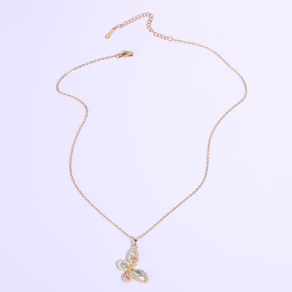 Новое персонализированное высококачественное ожерелье с подвеской в виде бабочки, женское красочное нишевое дизайнерское ожерелье, сексуальное темпераментное ожерелье
