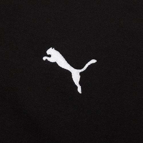 Puma Женская однотонная повседневная толстовка с круглым вырезом и длинным рукавом, черная