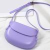 Women Crossbody Bag Smooth Faux Leather Waterproof Solid Color Adjustable Shoulder Strap Lightweight Portable Small Magnet Closure Lady Handbag KTY
