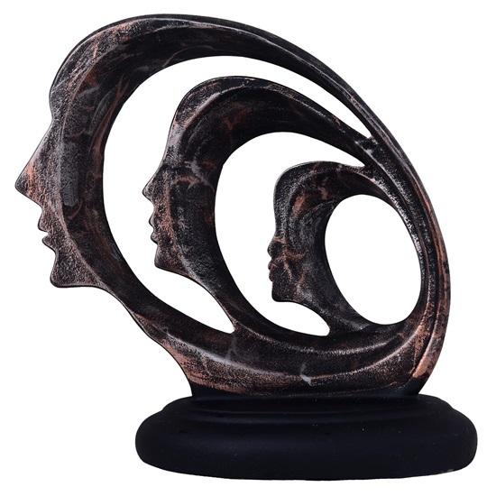 Статуя леди с кольцом на лице для домашнего декора. Образец современного искусства. Леди лицо.