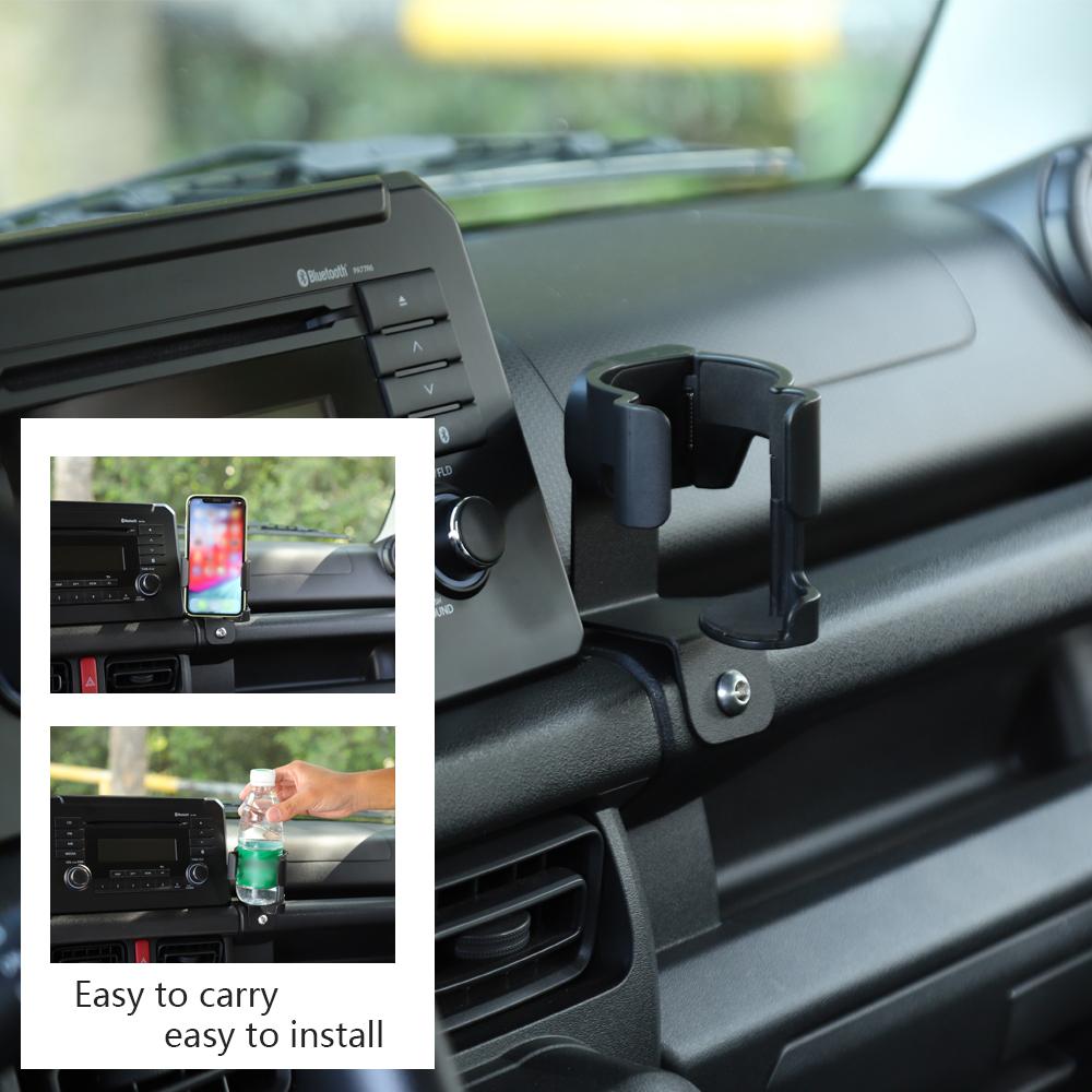 Car Multi-Function Drink Cup Phone Holder, Mobile Phone Mount for Suzuki Jimny 2019-2023
