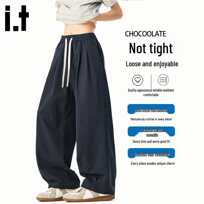 CHOCOOLATEit Men's Pure Cotton Loose Straight Cargo Pants