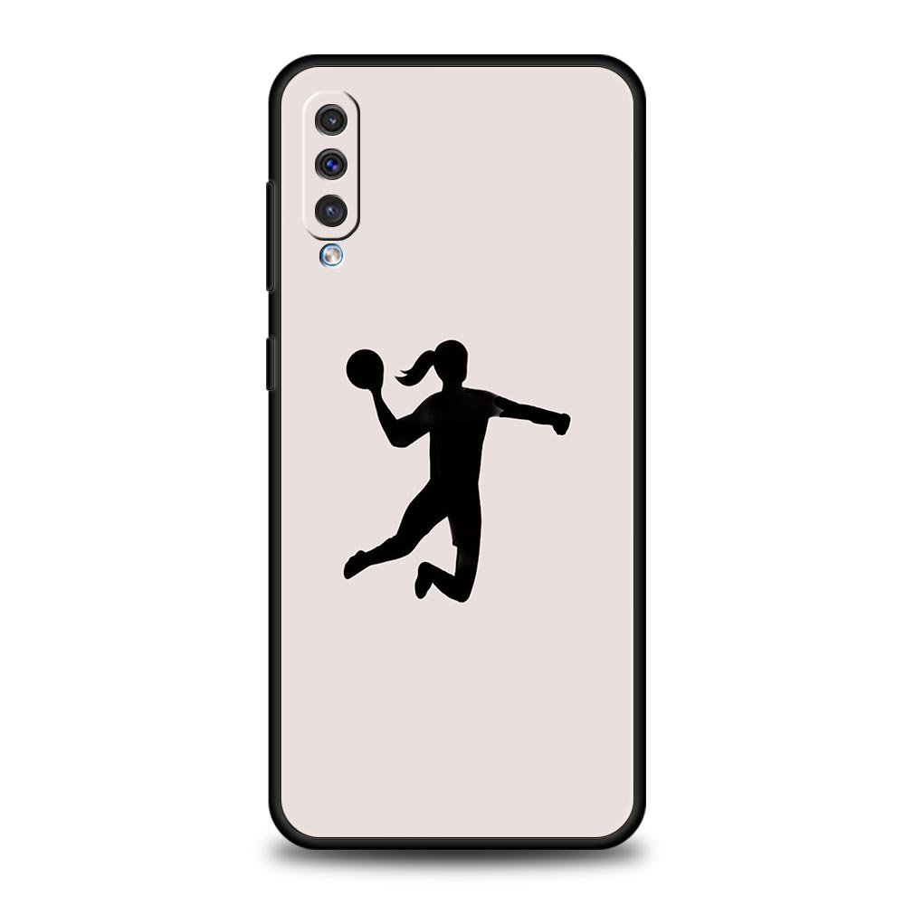 Чехол для телефона Samsung A24 A12 A14 A32 A50 A70 A20E A20S A10S A22 A30 A40 A34 A54 A42 A52 5G A02S A04s Мягкий чехол Гандбол Спорт