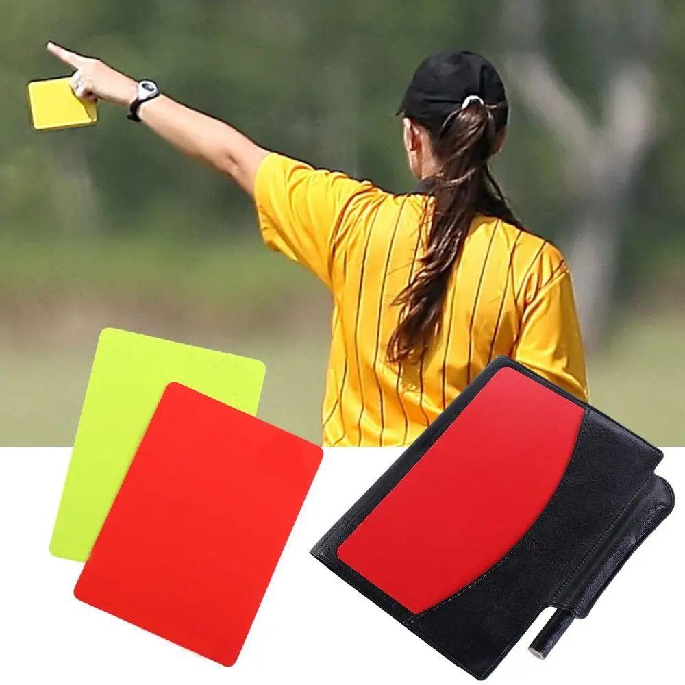 Fluorescent Football Red and Yellow Cards Red Yellow Cards Soccer Referee Record Book