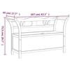 VidaXL White Bench 107x45x75.5 Cm Solid Fir Wood 351774