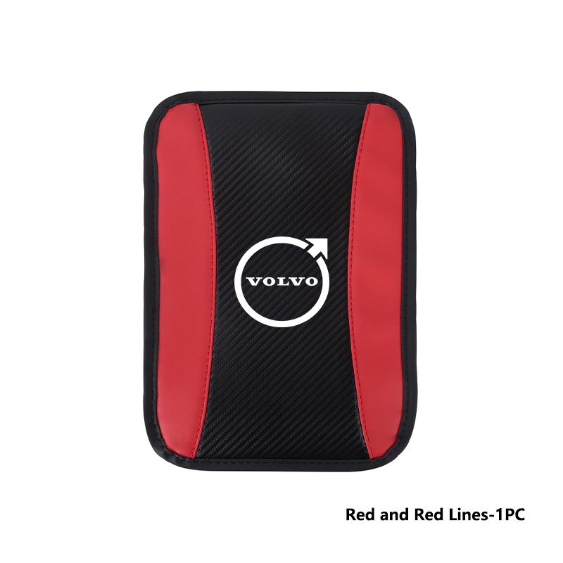 Carbon Fiber Car Armrest Cushion Auto Center Console Protector Pad For Volvo XC60 V40 V50 XC90 S60 V90 V70 XC40 V60 S90 AWD S80