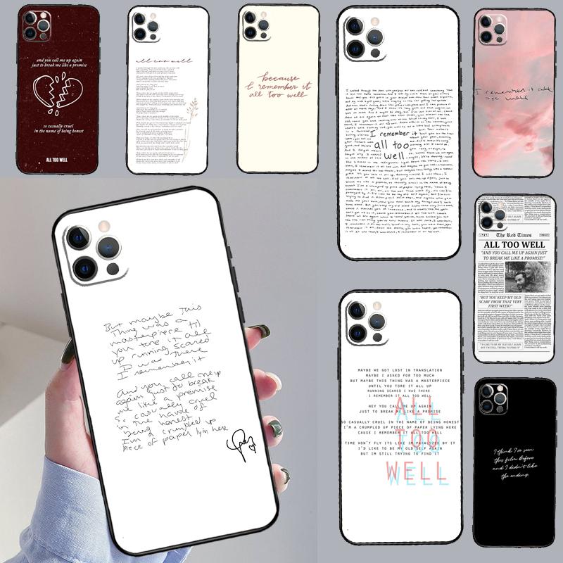 Чехол 'All Too Well Lyrics' для Samsung Galaxy A52 A32 A12 A33 A06 A16 A26 A36 A56 A15 A53 A13 A34 A54 A14 A35 A55